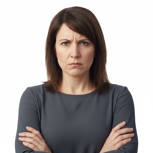 Female reaction face variation 1