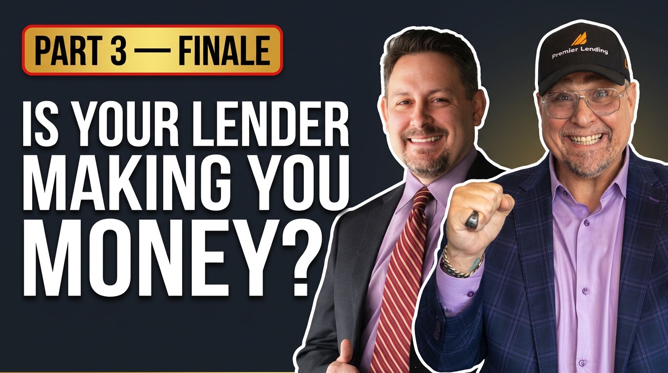 Lending thumbnail with two presenters and the headline Is your lender making you money?