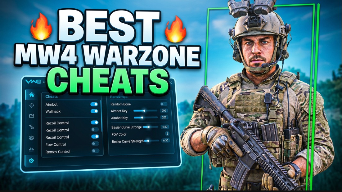 Gaming thumbnail with a soldier and bright green headline