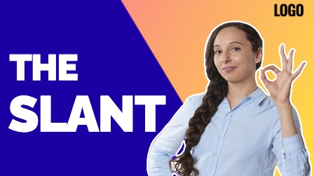 Slanted thumbnail background thumbnail design