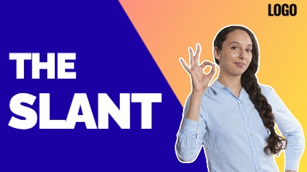 Slanted thumbnail background thumbnail design