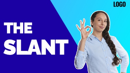 Slanted thumbnail background thumbnail design
